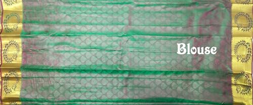 Image of VFCollections Women's Kanchipuram Silk Pure Pattu Sarees With Blouse