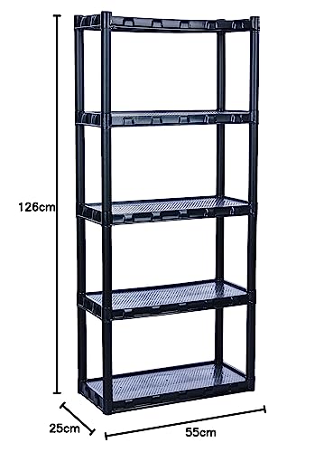Estante Plástica Preta 5 Prateleiras Agraplast 872