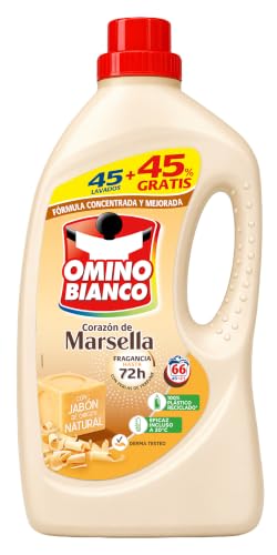Omino Bianco Detergente Líquido Marsella 45 Dosis + 45% Gratis, 2640ml