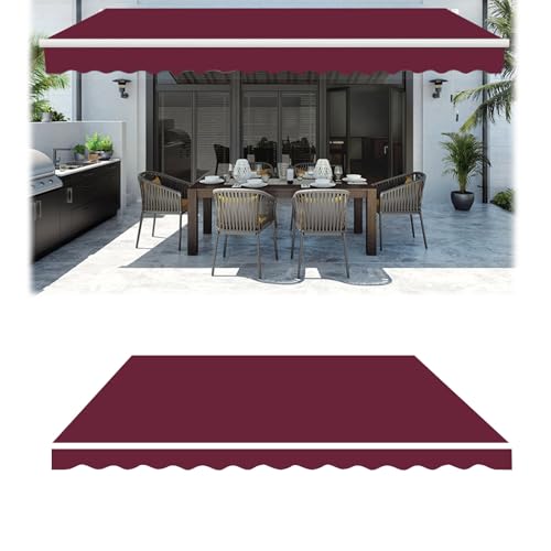 Toile de rechange rétractable grise 400x200 cm pour pare-soleil de terrasse
