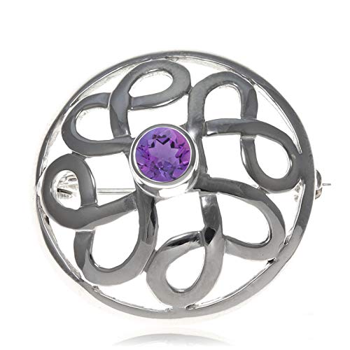 Alexander Castle 925 Sterling Silver Brooch for Women - Celtic