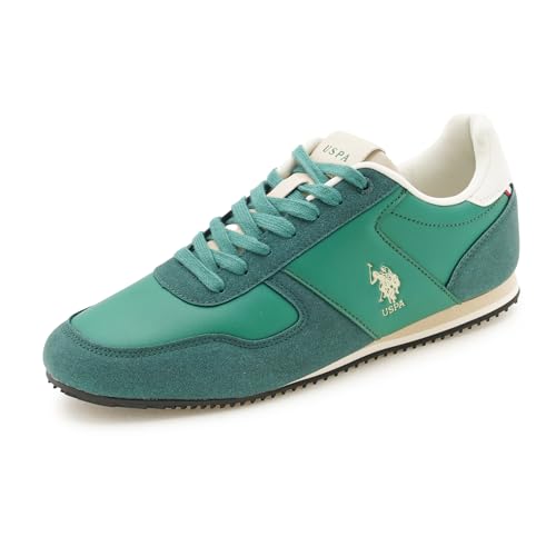 U.S. POLO ASSN. Mens Sorrento Dk. Green Sneaker - 9 UK (2FD23614D03)