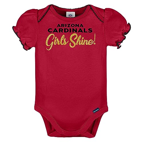 Gerber Baby Girls' NFL Team 3 Pack Short Sleeve Onesie Bodysuit4