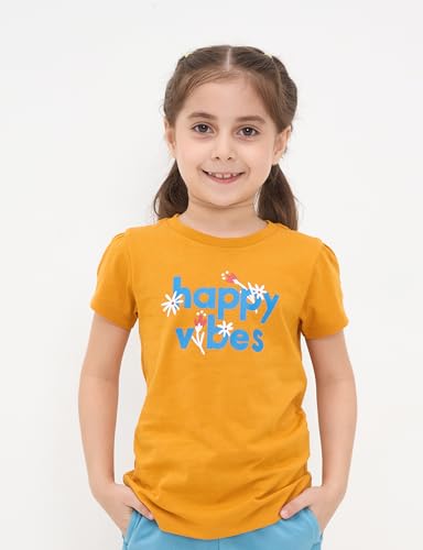 Image of Amazon Brand - Symbol Girls 100% Cotton Graphic Printed Half Sleeves Regular fit T-Shirt