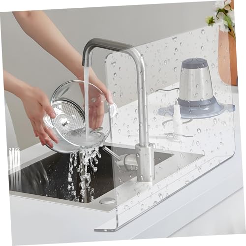 Garde d'eau de cuisine acrylique transparent anti-éclaboussures pour évier - 8