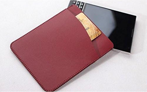 For Blackberry Passport Q30 Classic Microfiber Leather Case Sleeve Bag Phone Cover Pocket With Card Slots (Red)
