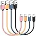 USB C Kabel kurz (20cm / 0.2m, 4 Stück), SUMPK kurzes Typ C Kabel, Nylon geflochtenes USB Typ C Schnellladekabel für Samsung Galaxy S10 S9, A50 A70, A20e A21s M30, Pixel 3, LG V30