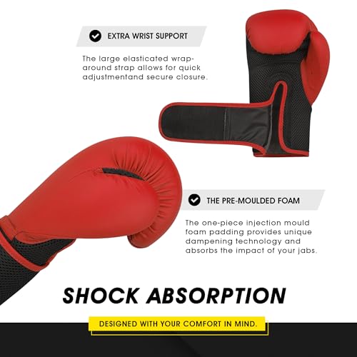 adidas Unisex – Erwachsene Hybrid 25 Boxhandschuhe, Rot, 12 oz EU