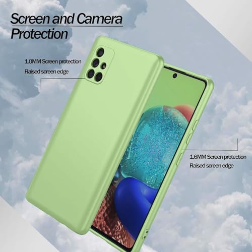 Image of DIZORO Liquid Silicone Soft Back Cover Case Designed for Samsung Galaxy M51 (Matcha Green)