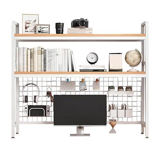 Support d'affichage polyvalent pour bureau d'ordinateur et meuble de rangement en bois compact