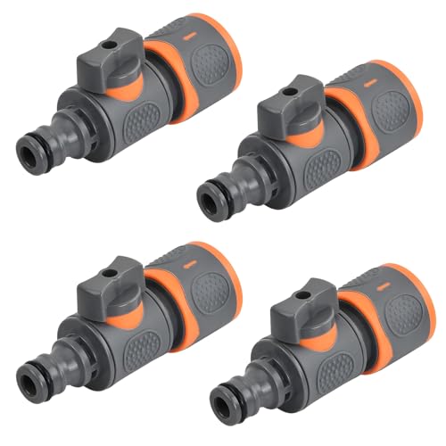 SI SEN Juego de 4 Conectores de Manguera de jardín para unir Tubo,Acoplamiento Rápido de 1/2,Adaptador Grifo Manguera,Reforzado Accesorios Manguera para Jardines,Autos, Mascotas