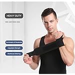 Wrist Wraps, 2 Pack Wrist Brace Wrist Straps for Weightlifting, Wrist Straps Lifting Straps Wrist Weights Carpal Tunnel Wrist Brace, Wrist Brace for Working Out Gym Accessories for Men (Black) - Image 2