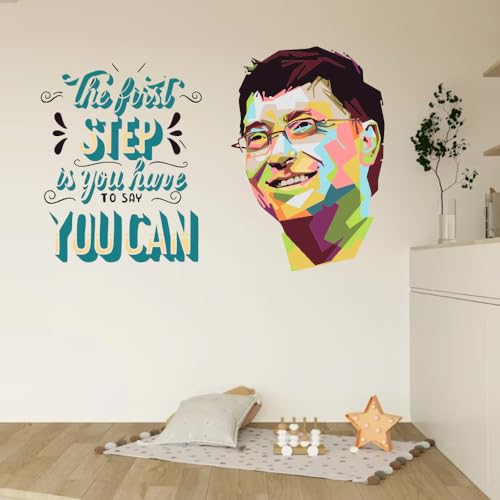 Image of Bill Gates Dream Quotes Office - Inspirational - Motivational - Quotes - Wall Sticker for Kids Room, Living Room, School, Library (Size - 60CM X 91CM)