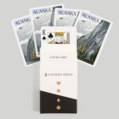 Lantern Press Naipes de Poker Alaska Misty Fjords 52 cartas miniatura 6