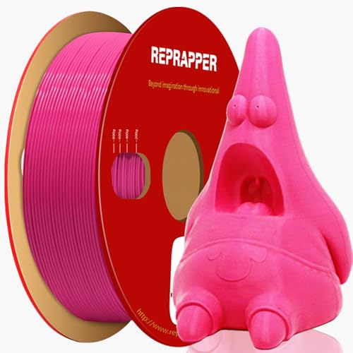 Image of RepRapper Pink PLA 3D Printer Filament 1.75mm (± 0.03mm) 2.2lb (1kg) Cardboard Spool, Fit Most FDM Printer