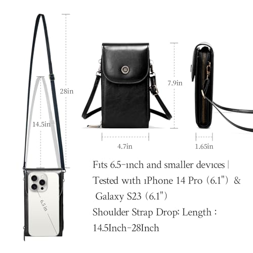 Satoshi Vegan Leather Small Crossbody Bags for Women – RFID-Blocking Phone Wallet Purse3