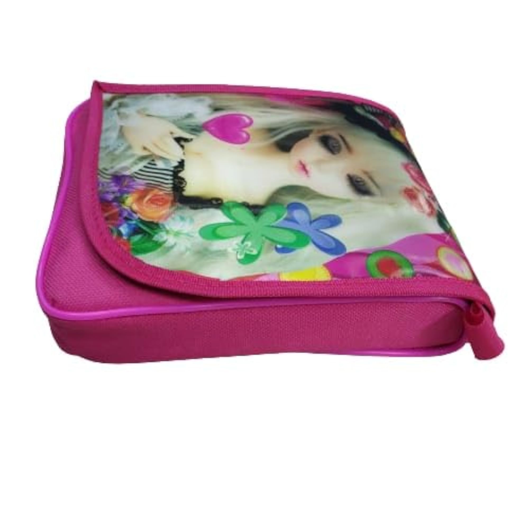 Floral Print Sling Bag, Pink and White Design