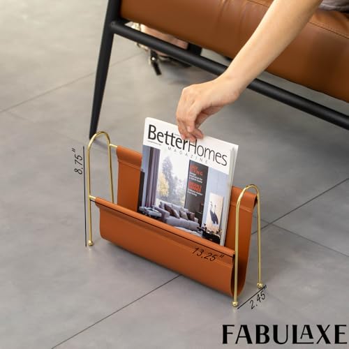Fabulaxe 9-Inch Magazine Rack, Floor Standing Book Basket, Newspaper Holder and File Holders - Nursery Decor, Desk Accessory, Living Room and Guest Room Essentials, Home Office, and Waiting Areas by Fabulaxe - Image 2