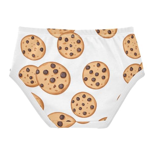 Wusikd Chocolate Chip Girls' Underwear Cotton Cookie Girls Briefs Soft Toddler Underwear 2T2