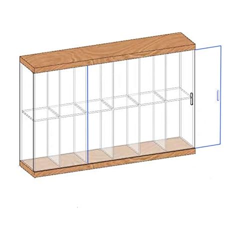 ELEpure Vitrina de acrílico Transparente con Puerta corredera Cover