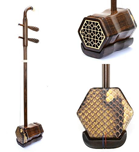 LANDTOM - Instrumento musical de violín chino de 2 cuerdas para violín de Guibourtia africana y accesorios gratuitos Cover