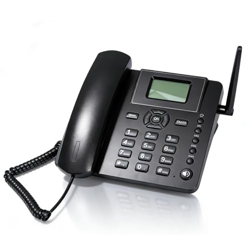 Téléphone de bureau sans fil GSM double SIM quadribande fixe