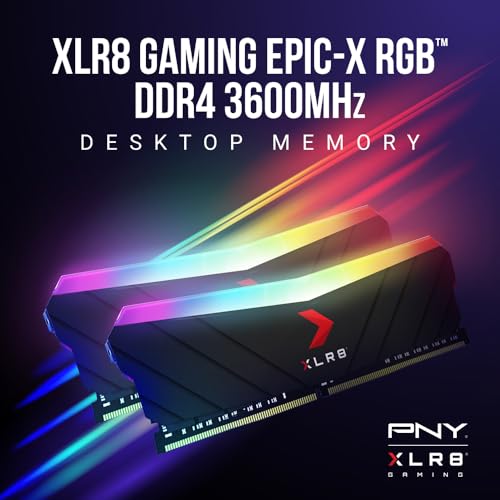 Image of PNY XLR8 Gaming 16GB (2x8GB) DDR4 DRAM 3600MHz (PC4-28800) CL18 1.35V RGB Dual Channel Desktop (DIMM) Memory - MD16GK2D4360018XRGB | Cas 18, 1.35V, Xmp 2.0, Dual-Channel Dimm