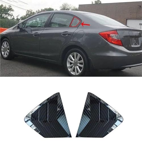 Garniture de persiennes Civic 9ème génération finition miroir Gloss Black