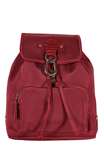KATANA sac à dos en nylon garni cuir réf 6722 (3 couleurs disponible) (Rouge)