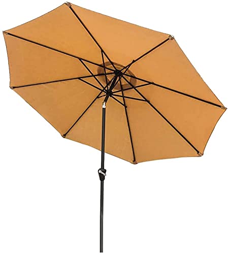 Parasol de jardín impermeable de 3m sombrilla redonda inclinable con manivela para playa