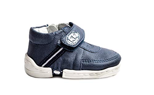 Happy Baby Zippy Shoes, Infant/Toddler, Boys Girls, First Walking Shoes, Unique Zipper Design (Age 6-12 Months (4.8 Inches, Us Size 4), Sneakers Blue) #TOP2
