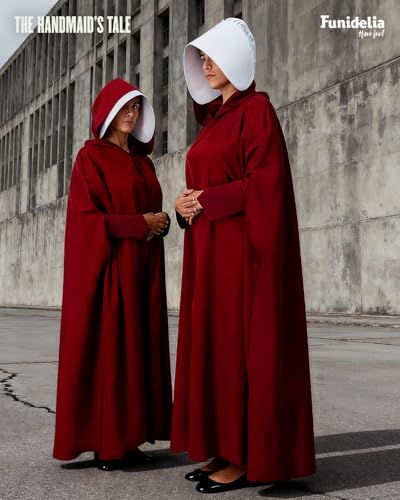 Funidelia Déguisement Officiel de La Servante Écarlate pour femme, Comprend cape avec capuche, manches et coiffe, Taille L - XL - Tenue pour adultes pour fêtes, Carnaval et Halloween – vue 3