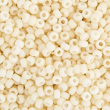 Miyuki Seed Bead 8/0 APX.22g - Cream Opaque Matte Japanese Glass Seed Beads
