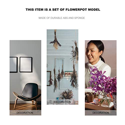 HEALLILY 7 Pcs Miniaturas de Plantas Em Vasos de Resina Diy Mini Jardim Doméstico Vaso de Flores Pla
