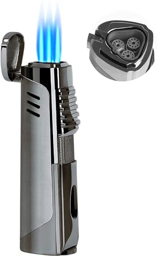 Encendedor Pinnacle Triple Llama con Cortador - Gun Metal miniatura 1