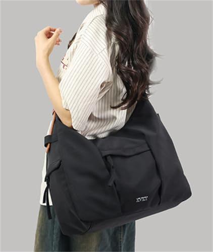 Nylon Tote Bag for Women Large Slouchy Tote Bag with Zipper Lightweight Crossbody Bags Sling Hobo Purse for Work Travel 20252