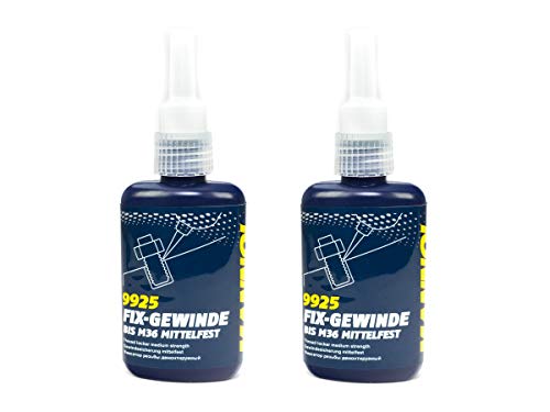 MANNOL Fix Gewinde Schraubensicherung Mittelfest 2 Stück á 50 ml