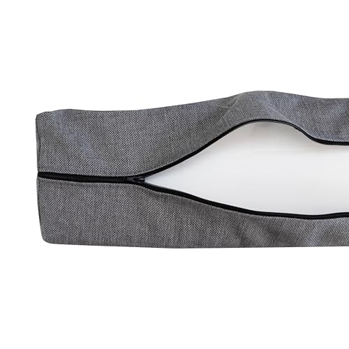 POKAR Bezüge für Palettenkissen, Größe:Set Sitzkissen 120x80 + Rückenkissen 120x40, Farbe:Grau