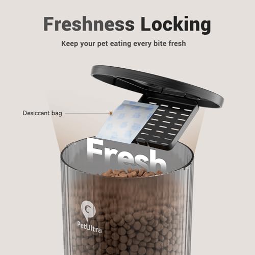 Automatic Cat Feeder for 2 Cats - 16 Cups/4L Timed Auto Pet Feeder with Portion Control (1-6 Meals), Dual Power& Easy to Clean for Indoor Cats & Small Dogs - Image 6