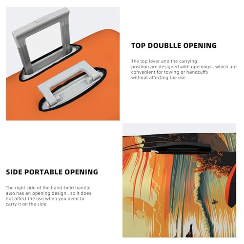 Elastic Travel Luggage Cover for Suitcase Tsa Approved Stretch Scratch-Resistant Suitcase Protector Cover Washable Original Poster for Endless Summer Baggage Covers Fits 18-32 Inch Luggage Case4