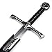 Ace Martial Arts Supply Medieval Knight Arming Sword with Scabbard (Crusader (Cross))