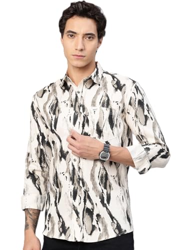 Image of Majestic Man Stylish Abstract Print Casual Shirt - Pure Cotton| Full Sleeve | Trendy & Comfortable