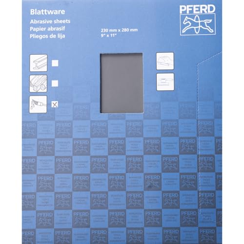 Pferd ECO W Paper Backed Abrasive Sheet, 9" x 11, Water Resistant, 2000 Grit, Silicon Carbide (Pack of 50) - Part 46364
