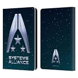 Head Case Designs Officially Licensed EA Bioware Mass Effect Systems Alliance Logo Graphics Leather Wallet Case Compatible with Amazon Kindle 11th Gen (2024)