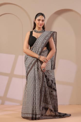 Image of TAMAIRA FASHION Mulmul Pure Cotton Saree For Woman |Office Wear Daily Wear Sarees For Women Without Blouse Piece(Available in 19 Colours)