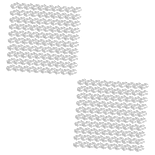 KICHOUSE 200 Pcs 8-shaped Aluminum Sleeve Aluminum Crimp Sleeves Cable Sleeves Cable Rope Sleeve Aluminum Sleeve for Wire Aluminum Crimp Loop Sleeve Aluminum Crimping Loop Sleeve Silver