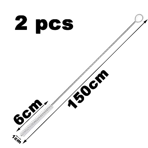 2 Stück Kühlschrank Abfluss Reinigung,Schiebedach Ablauf Reinigen,Abflussbürste,Schlauchbürste,Reinigungsbürste Abfluss,Kühlschrank Reinigungsbürste,für Rohre mit Schmalem Abflussloch,150cm