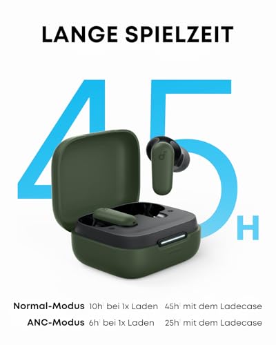 soundcore P30i by Anker Noise Cancelling Earbuds, smarte Geräuschunterdrückung, kraftvolle Bässe, 45h Spielzeit, 2-in-1 Case und Handyständer, IP54, kabellose Kopfhörer, Bluetooth 5.4, App Steuerung 5