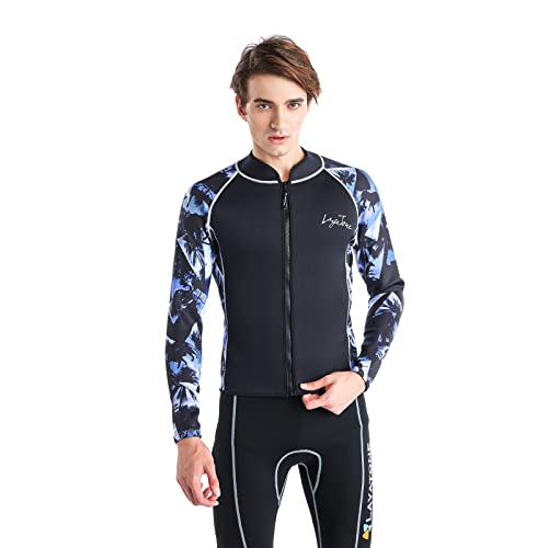 image for LayaTone Wetsuit Top Men Women 3mm Neoprene Jacket Surfing Canoeing Sc