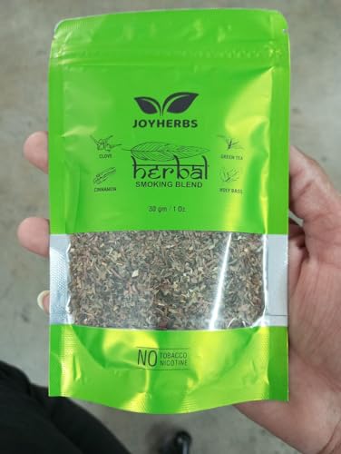 JOYHERBS Organic Herbal Mixture 100% Tobacco Free & Nicotine Free Smoking Blend 30 Gram(1.0 oz)
